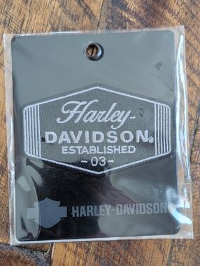 Harley-Davidson Gray & Black Embroidered Shield Patch